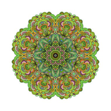 Açık renkli Mandala şark desen