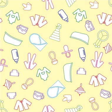 Renkli kesintisiz oyuncaklar desen.