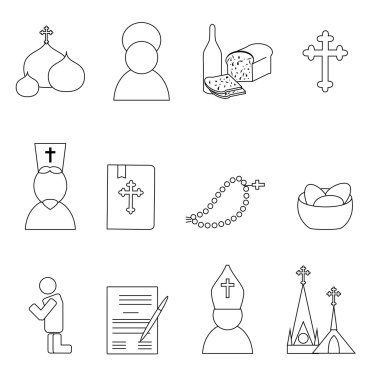 Tanrı aşkına, Vector Icons set