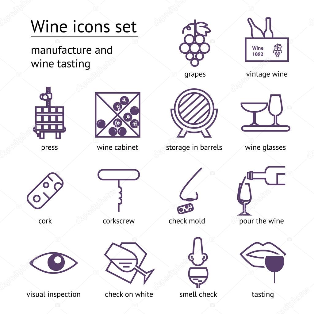 Wine icons collection — Stock Vector © redy-red.meta.ua #114573544