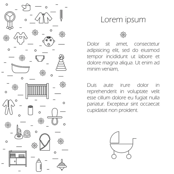 Flat baby icons collection — Stock Vector © redyred.meta.ua 114662542