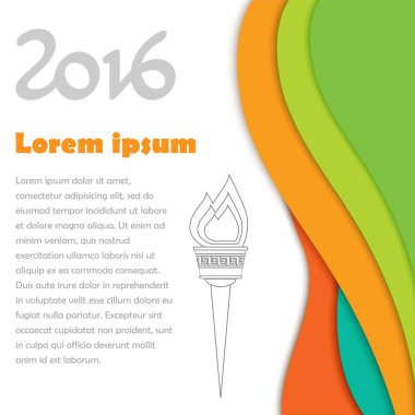 2016 Olimpiyatları broşürler arka plan ile.