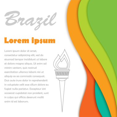 Arka plan ile Rio Olimpiyatları broşürler.