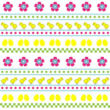 Paskalya Dikişsiz çok renkli desen