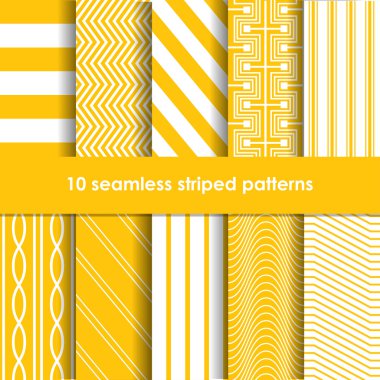 10 kesintisiz çizgili vektörel desenler