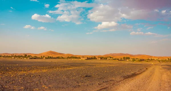 Onde o deserto começa — Fotografia de Stock