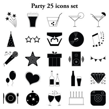 Parti 25 basit Icons set