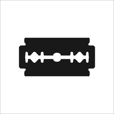 Beyaz arka plan üzerinde jilet basit simgesi