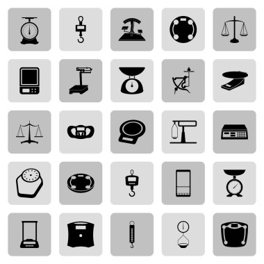 Web Icon set - ölçekler, Tartma, ağırlık, denge