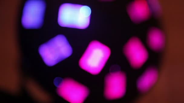 Disco licht met Bokeh — Stockvideo