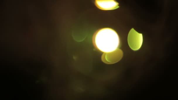 Lumières bokeh déconcentrées — Video