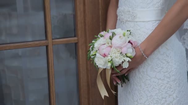 Matrimonio bouquet da sposa — Video Stock