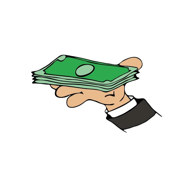 Geld Cartoon Illustration — Stockvektor