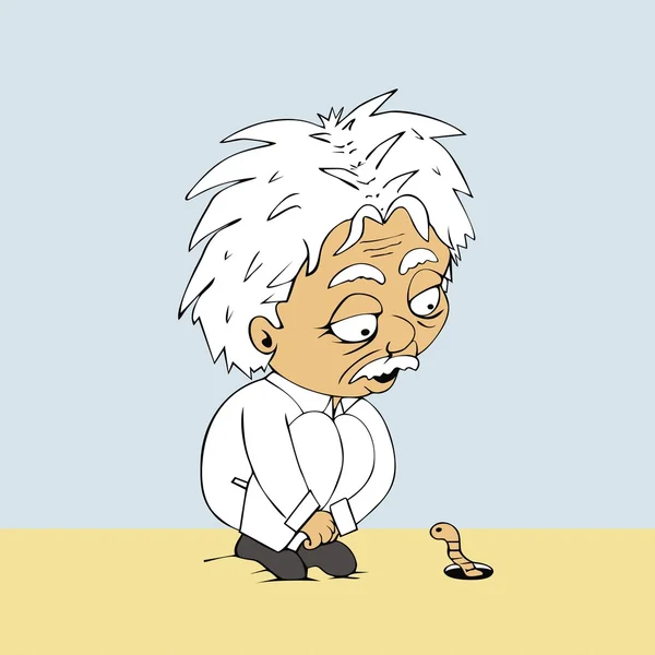 Dibujos animados Albert Einstein — Vector de stock