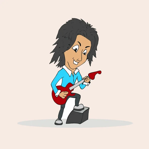 Guitaris vector cartoon —  Vetores de Stock