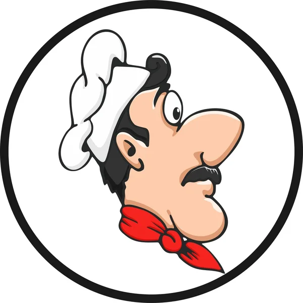 Мультфільм шеф-кухар логотип — стоковий вектор