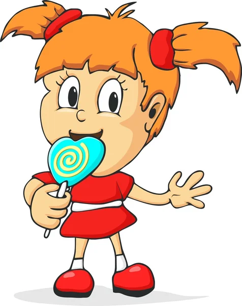 Lolipopu olan küçük kız 
