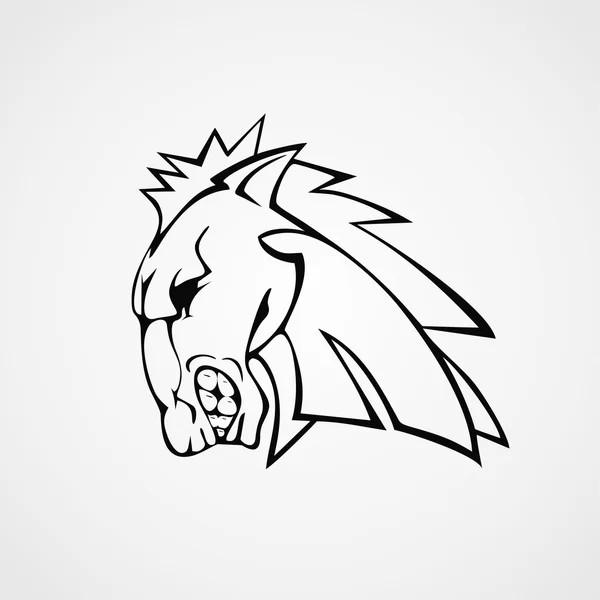 馬の頭部のベクトルのロゴ — ストックベクタ