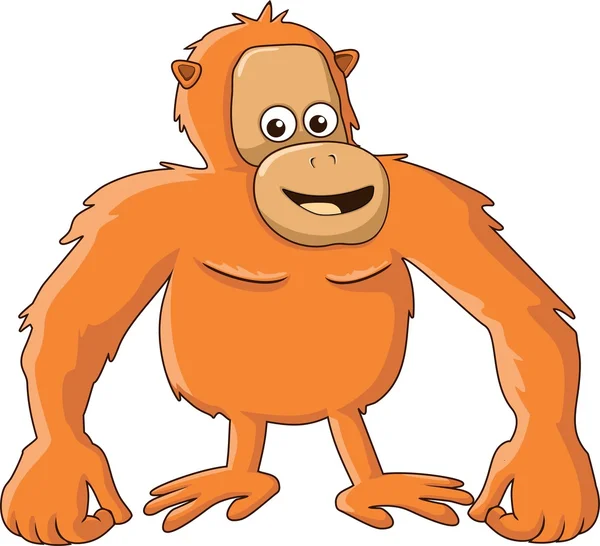 Orangutan cartoon — Stock Vector © dagadu 9455219