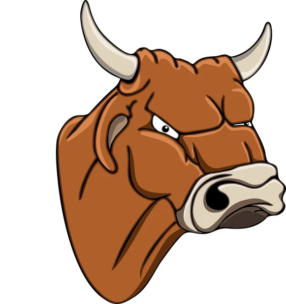 Illustration cartoon cow head — Stock Vector