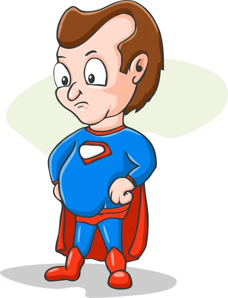 Divertido superhéroe de dibujos animados — Vector de stock