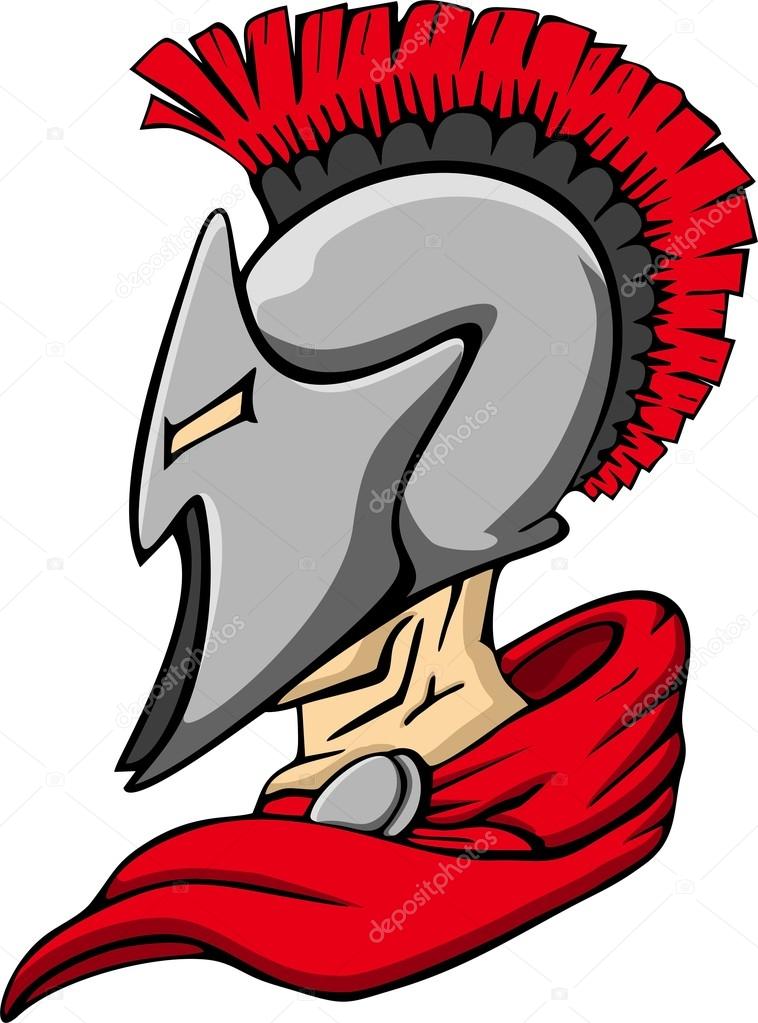 Spartan Trojan Mascot  vector