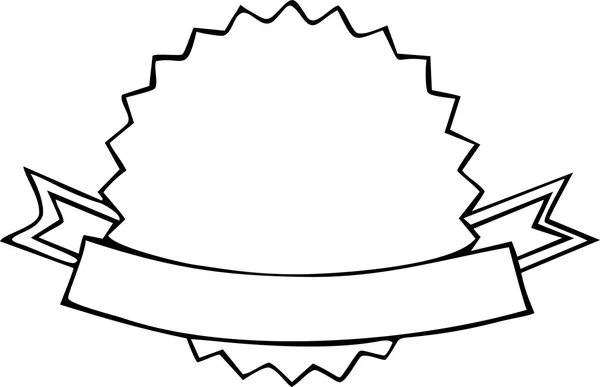 Croquis vectoriel à badge unique Dessiné à la main — Image vectorielle