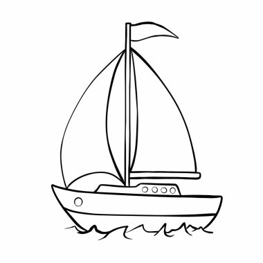 Yelkenlinin el çizimi