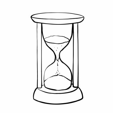 Kum Saati Çizgi Film Çizimi