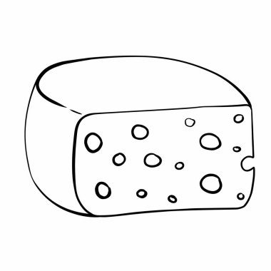 Illustration of cheese isolated
