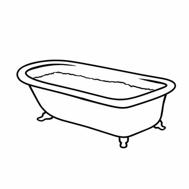 Pençe Ayak Küvet Çizimi izole edildi