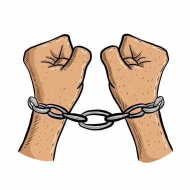 Zincirli elin yansıması izole edilmiş