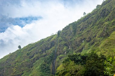 San Agustin, Huila, Kolombiya 'nın yemyeşil dağlarında şelale gibi şelaleler, bölgenin doğal güzelliklerini gözler önüne seriyor..