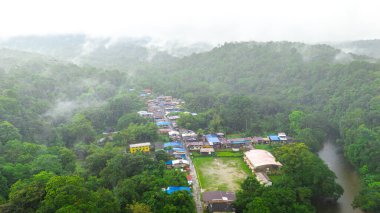 San Cipriano 'nun Buenaventura, Valle del Cauca' daki manzarası yemyeşil ve canlı toplum yapılarını gözler önüne seriyor..