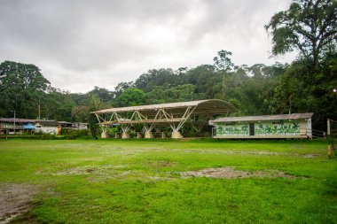San Cipriano, Buenaventura, Valle del Cauca, Kolombiya 'da yemyeşil bir köşk..