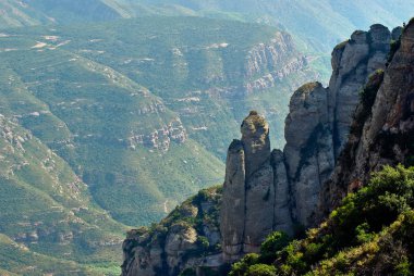 Montserrat dağ, sabah. İspanya, Barcelona