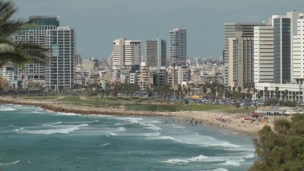 Pláže v Tel Aviv, Izrael — Stock video