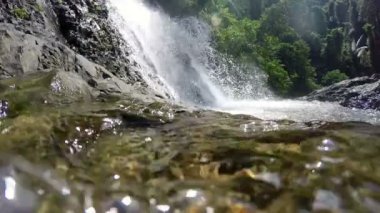 Şelale üzerinde çalışan akışı görünümü