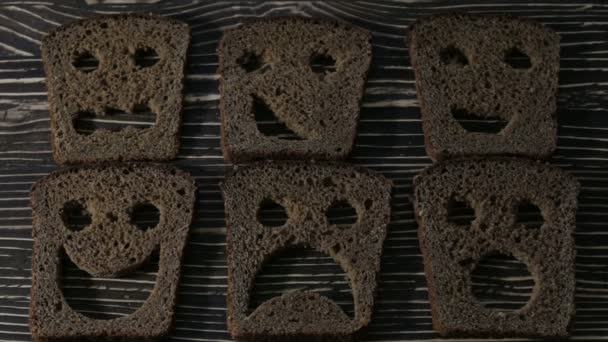 Brood bakken beeldjes — Stockvideo