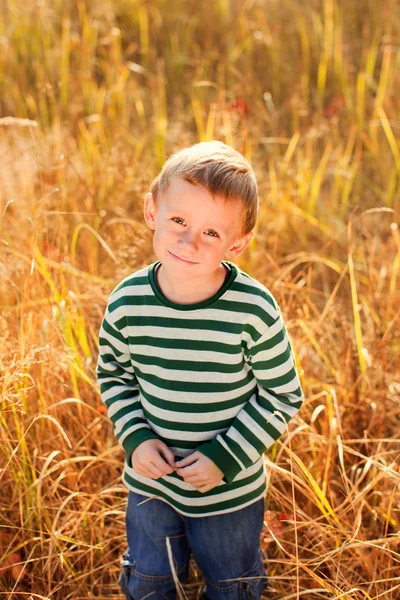 Der Junge blickt in die Kamera — Stockfoto