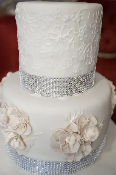 Cream wedding cake white — Stock Photo, Image