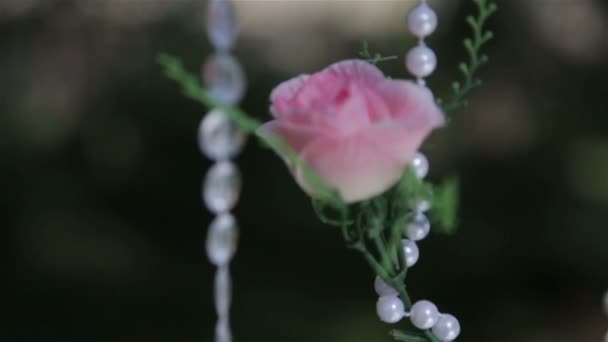 Flores em cerimônia de casamento — Vídeo de Stock