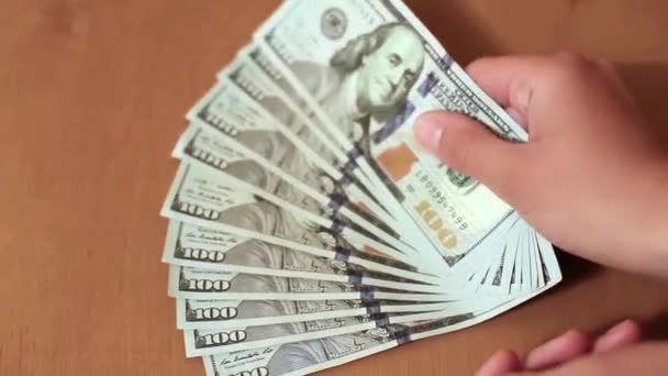 Concepto de cambio de divisas. Dólar estadounidense. — Vídeos de Stock