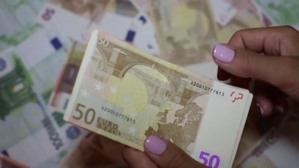 Duas principais moedas duras Dólar Americano e Euro — Vídeo de Stock