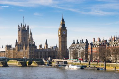 Big Ben ve Westminster Abbey, Londra, İngiltere