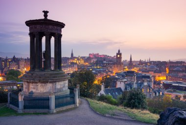 Calton Hill 'den Edinburgh City, İskoçya, İngiltere