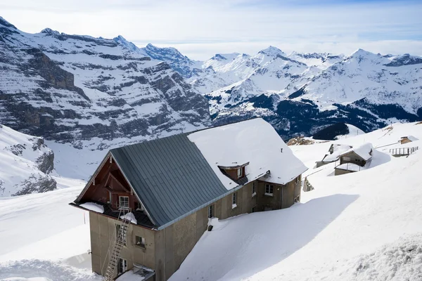 Ελβετικό βουνό, Jungfrau, Ελβετία, χιονοδρομικό κέντρο — Φωτογραφία Αρχείου