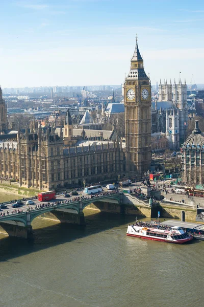 Big Ben Och Westminster Abbey London England — Stockfoto