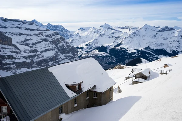 Swiss mountain, Jungfrau, Suíça, estância de esqui — Fotografia de Stock