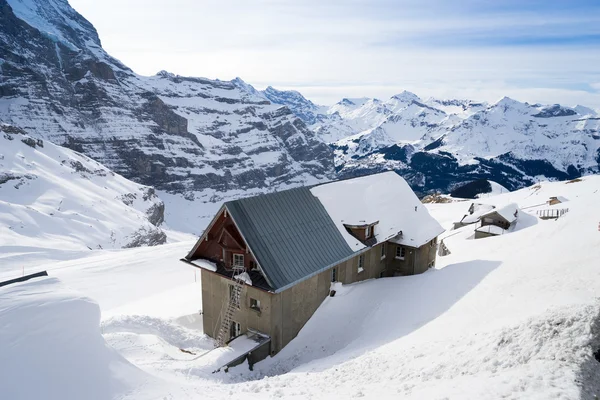 Swiss mountain, Jungfrau, Suíça, estância de esqui — Fotografia de Stock